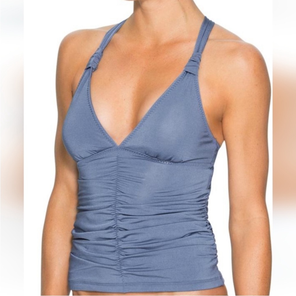 Athleta aqualuxe blue tankini top Xs